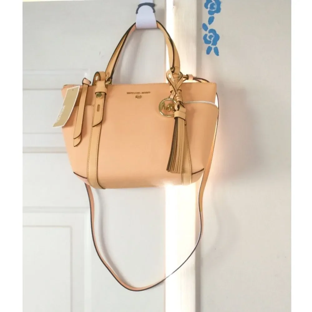 New! MICHAEL KORS Sullivan Convertible Small Leather Tote Crossbody Bag Handbag